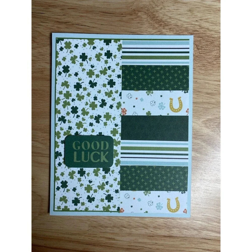 Handmade St. Patrick’s Day Blank Greeting Card A2 & Envelope